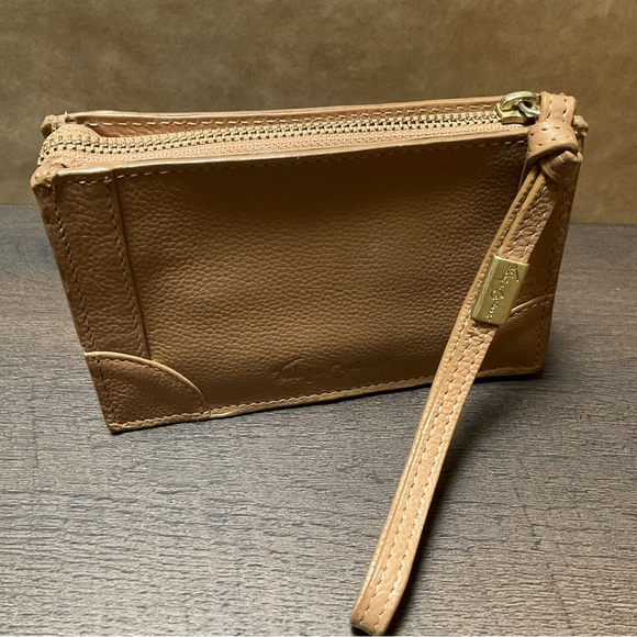 Foley + Corinna Framed Wristlet Wallet Tan Leather Wristlet - Picture 1 of 8